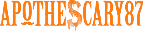Orange 'Apothecary87' logo on a white background