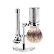 Traditional Fibre Brush and Safety Razor Set