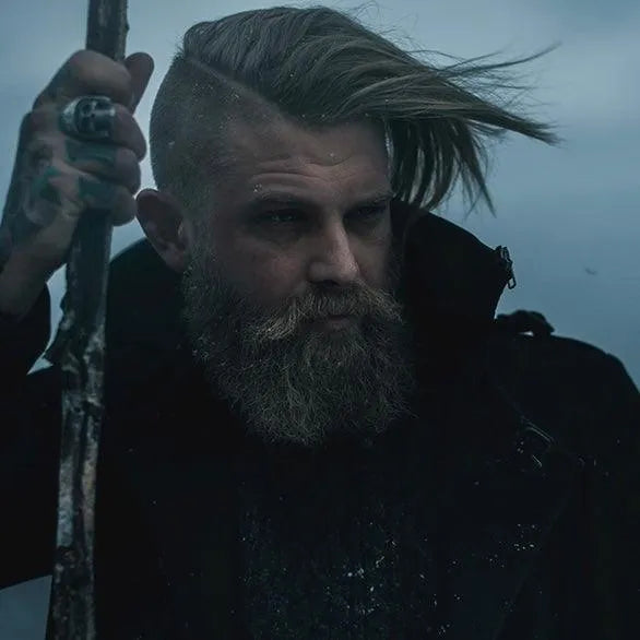 Apothecary 87 nourishing Beard Balm cream worn by man for healthy beard